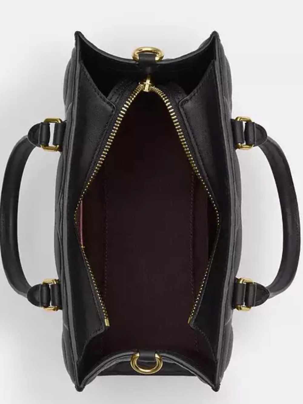Coach Maggie Small Tote Black Quilted Top-Handle Crossbody Bag - Picture 3 of 4